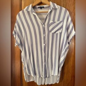 Staccato lined style Blue and White Striped Shirt